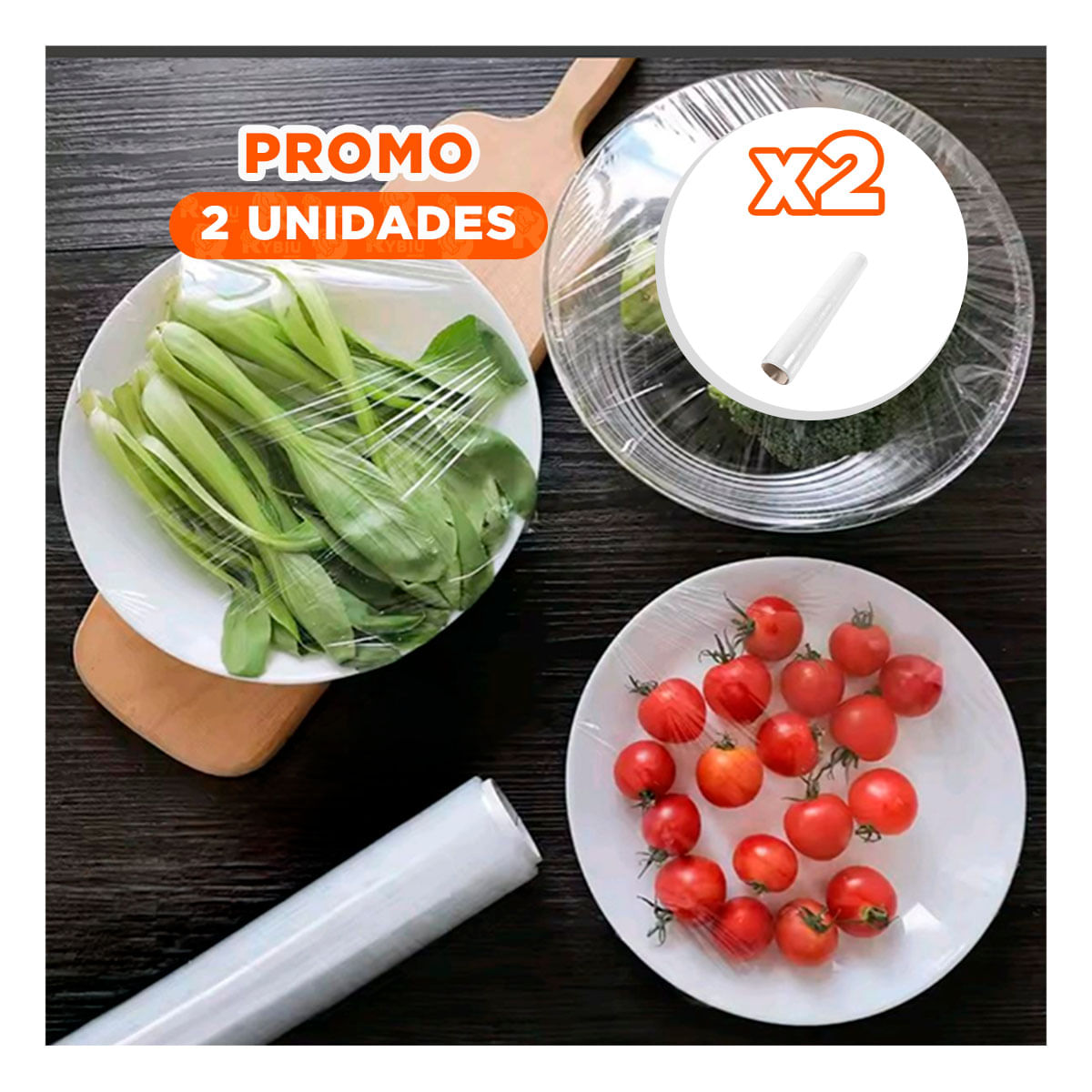 Pack2 Sellador Plastico Transparente para Alimentos 20m x 30cm Hogar Y Papel Regalo