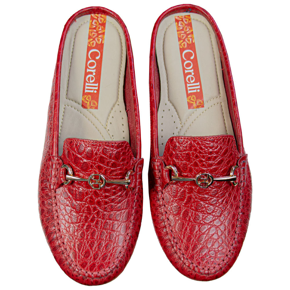 Zueco Chato Mujer Corelli Mara Tortuga Rojo Talla 37