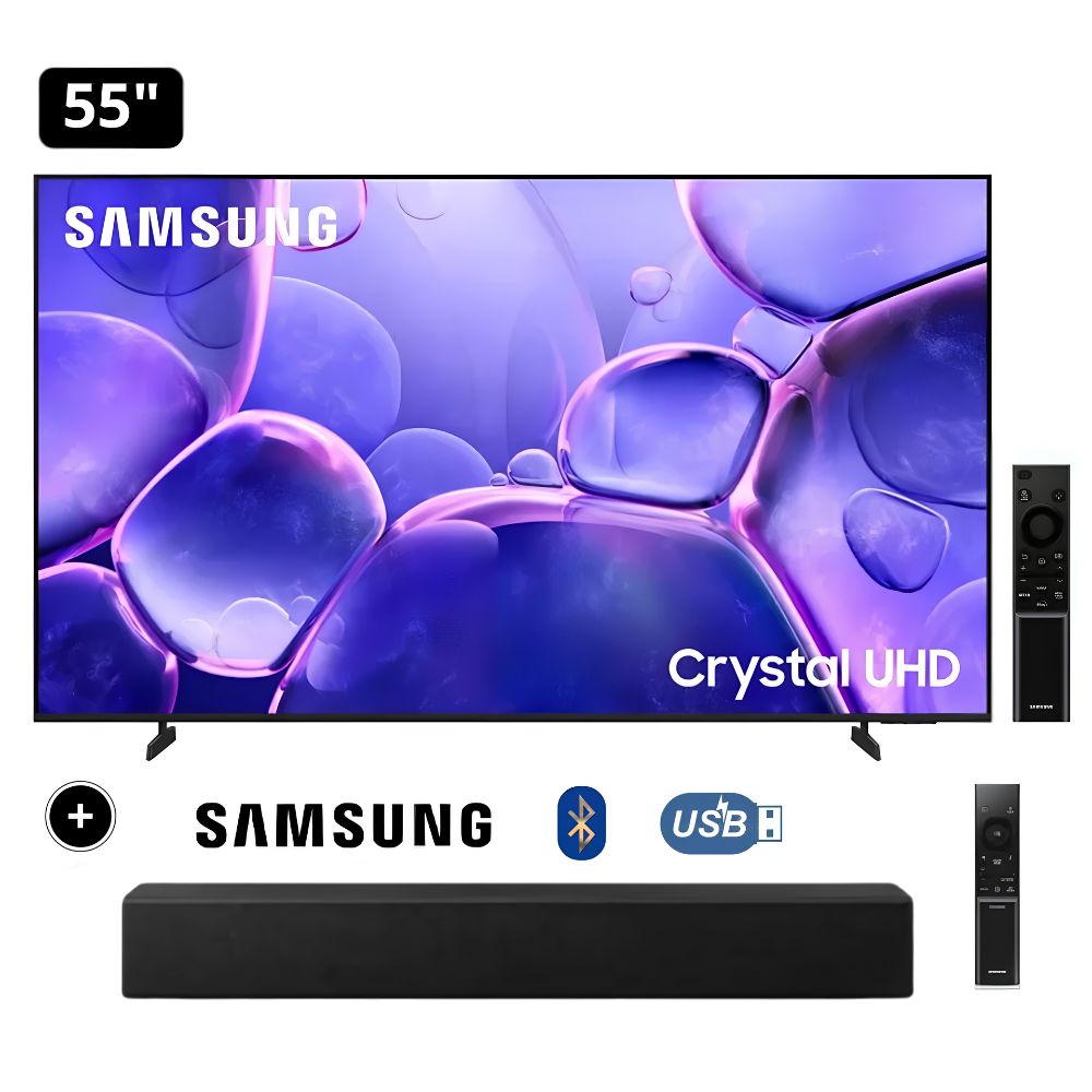 Televisor SAMSUNG CRYSTAL  55 UHD 4K Smart TV UN55U8000FGXPE - Soundbar Samsung