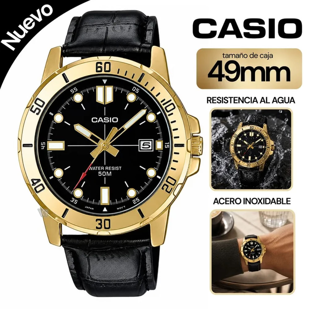 Reloj Casio Análogo MTP-VD01GL-1EV  Hombre