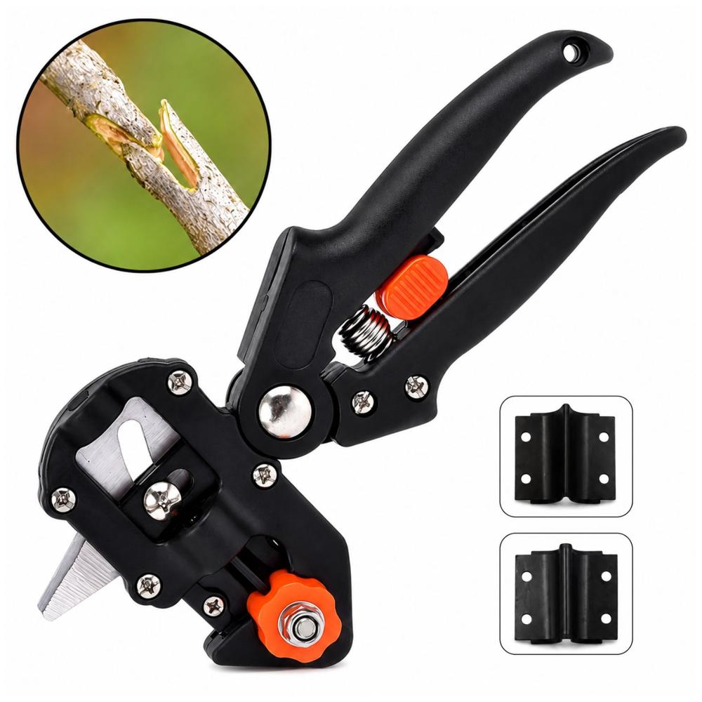 Tijera Profesional Para Injertos Y Poda Con 3 Cuchillas Intercambiables Para Frutales