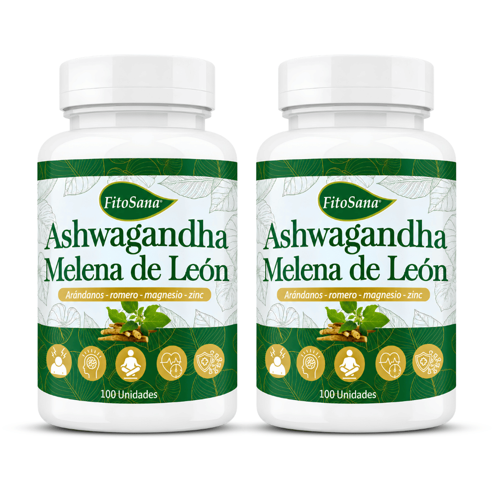 PACK X 02 - Ashwagandha con Melena de León 100 Cápsulas - FITOSANA