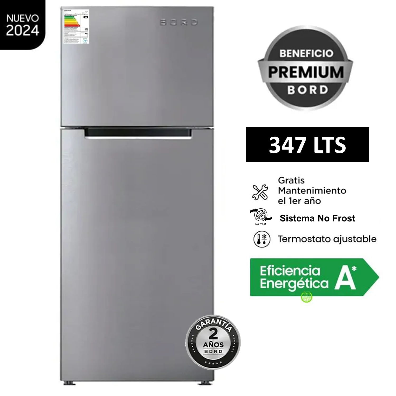 Refrigeradora BORD 347L Top Frezzer No Frost RE340NFI-H