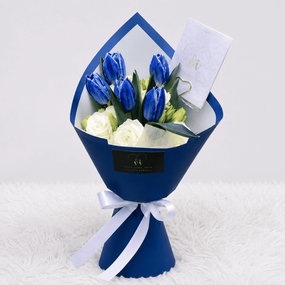 Ramo Leo - Tulipanes azules