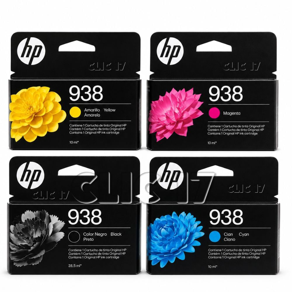 Tinta HP 938 OJP 9130 Original  - Pack de 4 tintas