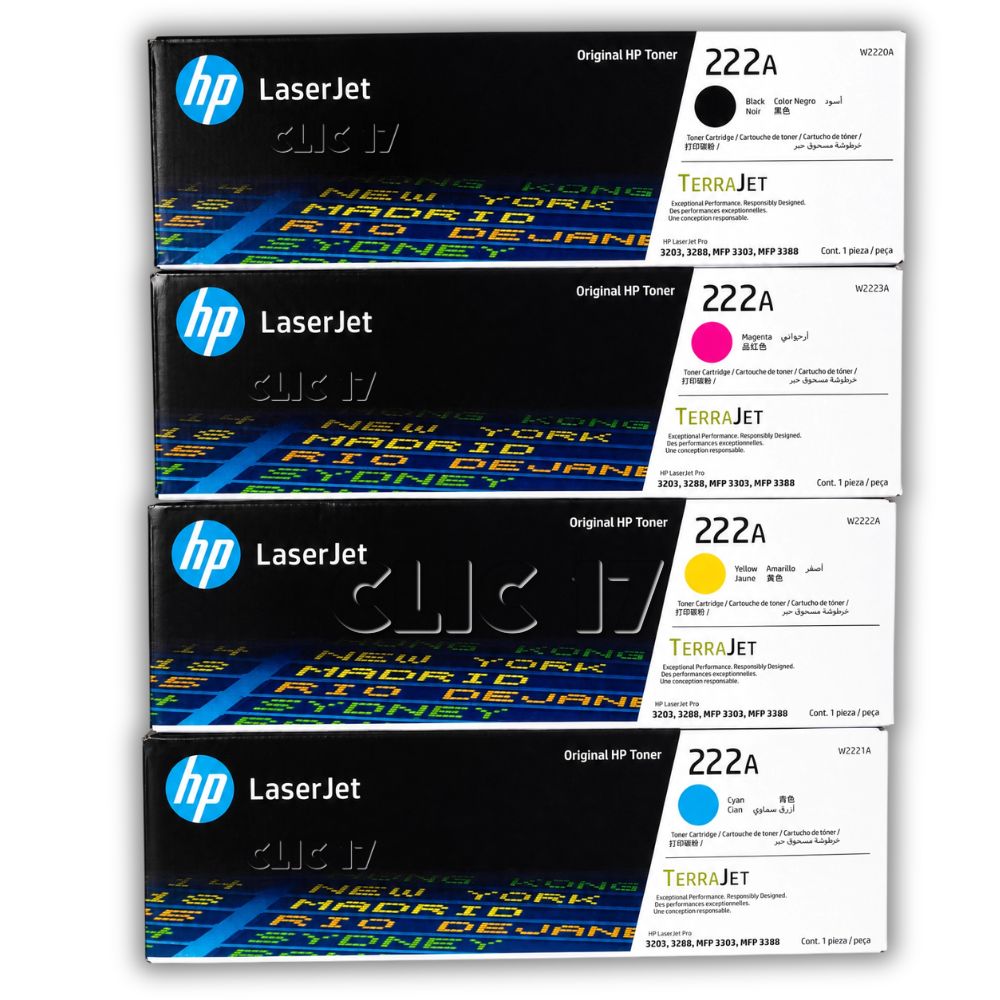Toner HP 222A Original Negro Cian Amarillo Magenta Pack 4 colores