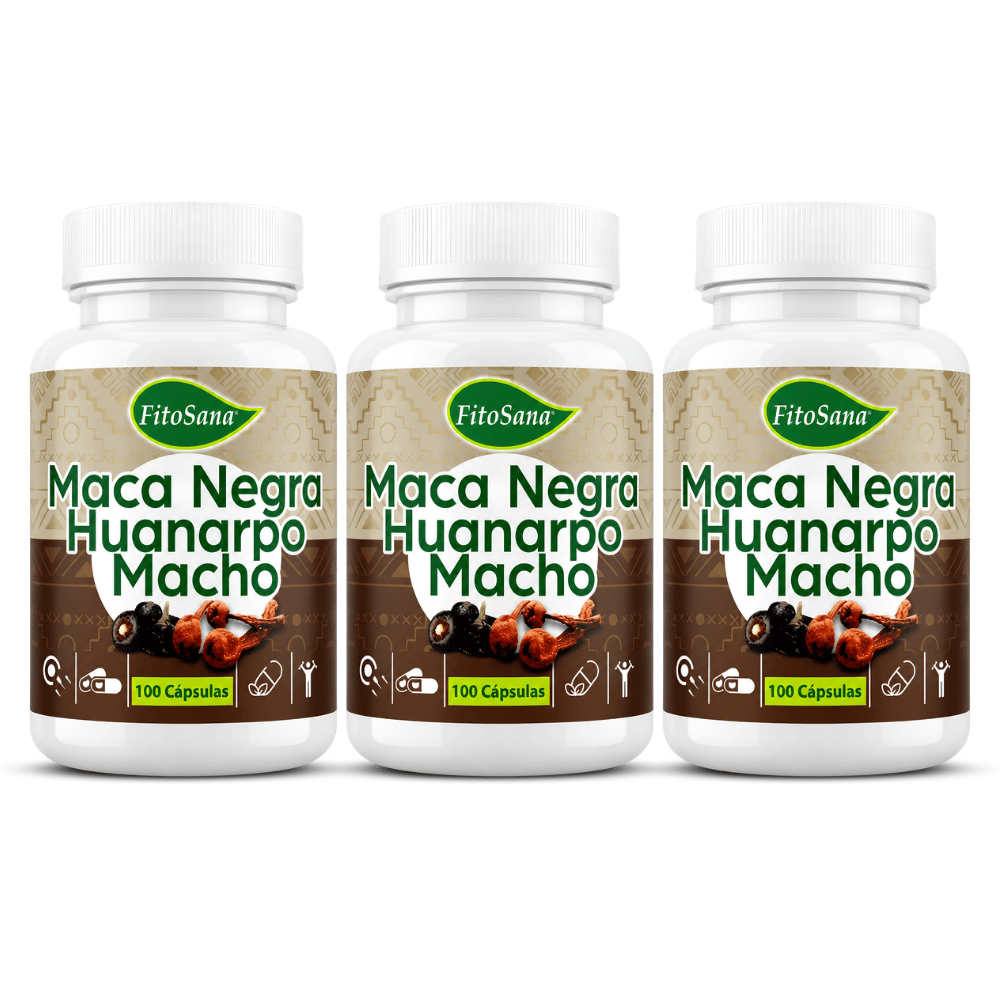 PACK X 03 - Maca Negra con Huarnapo Macho FITOSANA - 100 Cápsulas