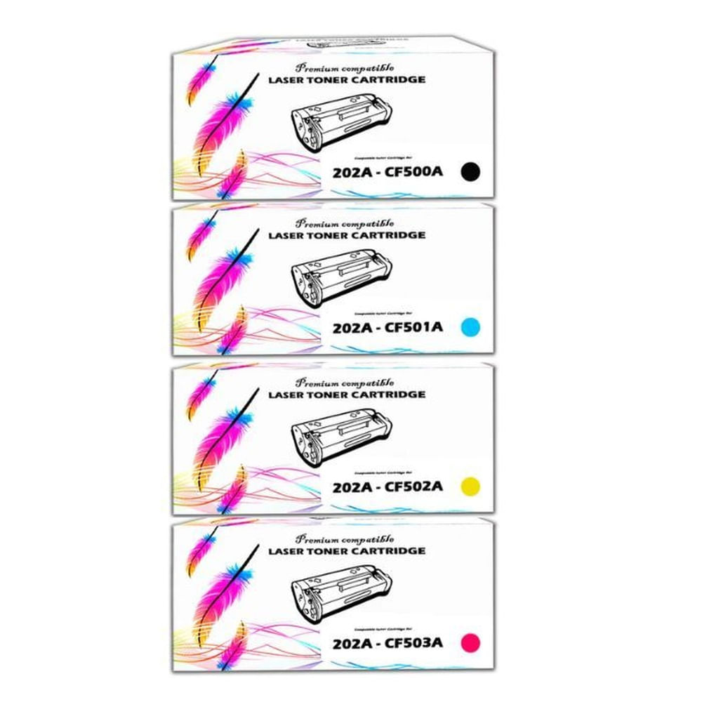 KIT TONER COMPATIBLE 202A NEGRO Y COLORES