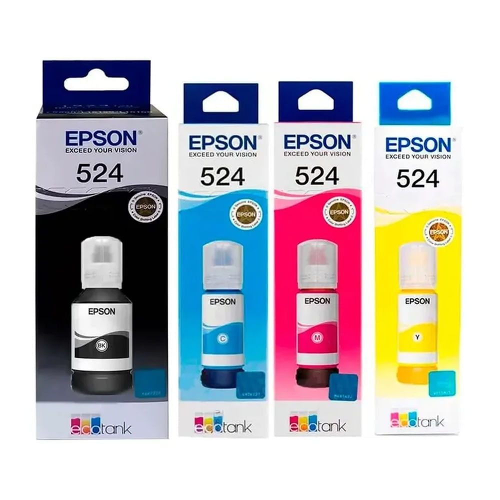 PACK 4 TINTA EPSON 524 PARA L15150 L15160 ORIGINAL