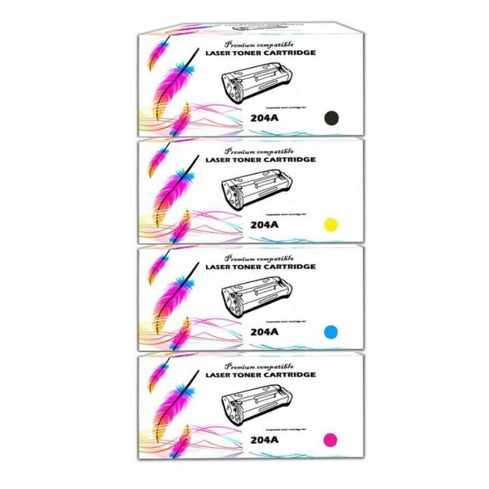 KIT DE TONER 204A COMPATIBLE NEGRO Y COLORES