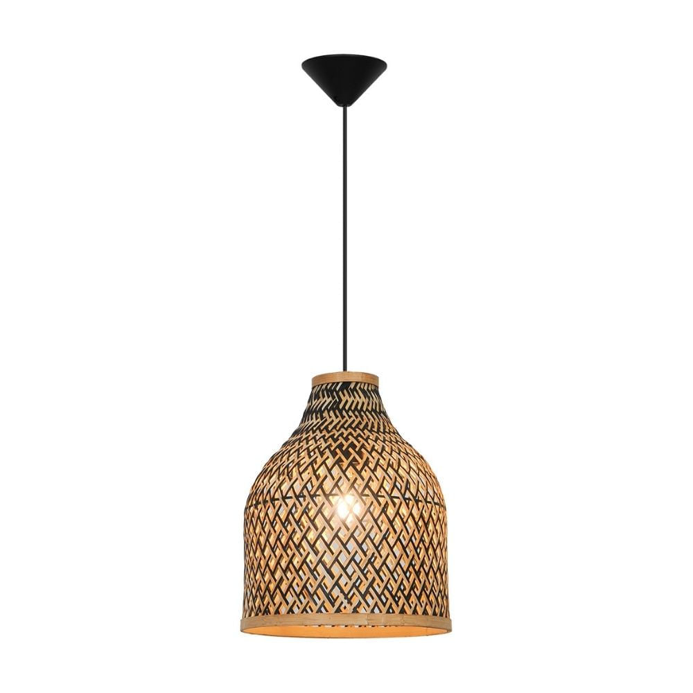 Lámpara Colgante Bambú Orange Mini Varadero Natural E27