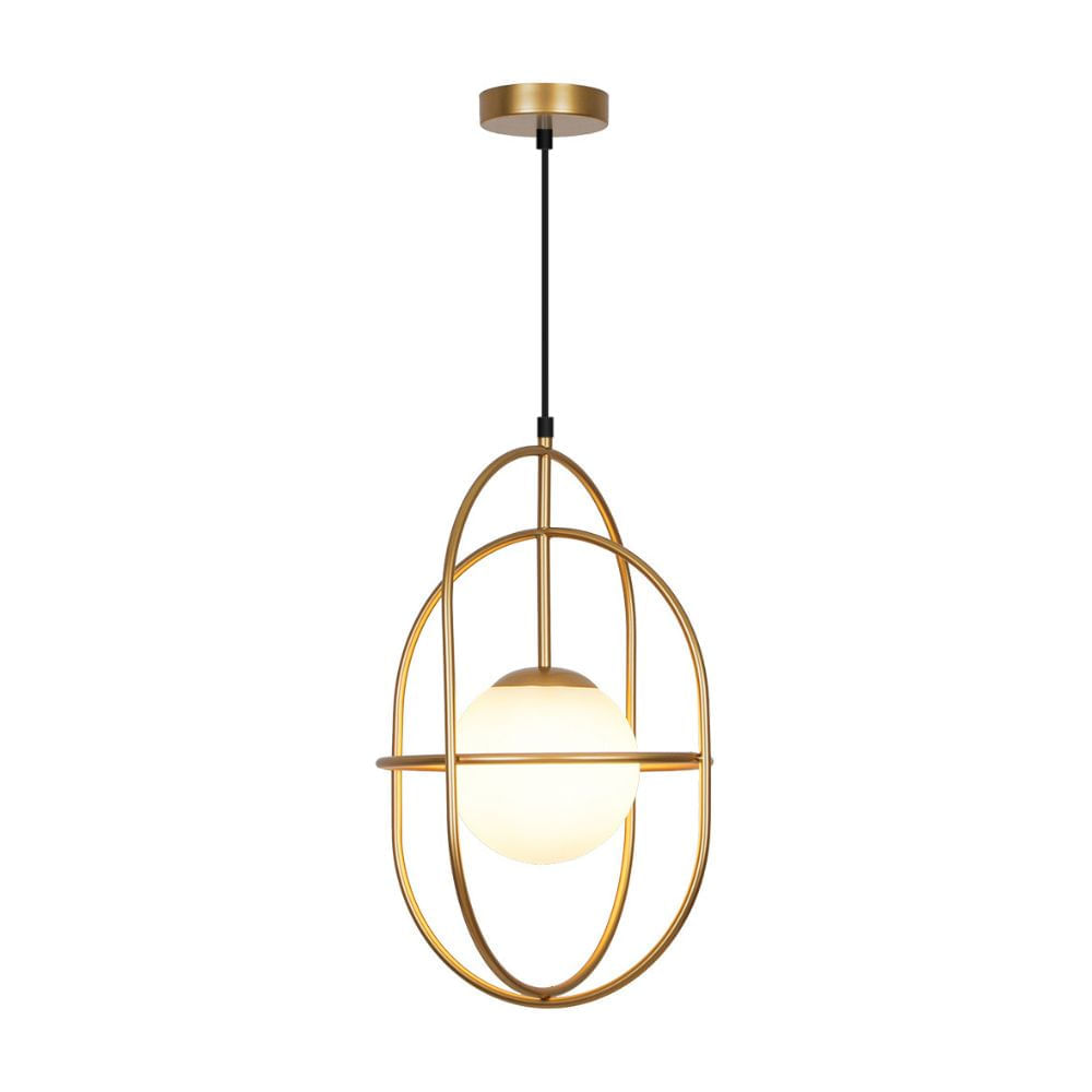 Lámpara Colgante Trendy Orange Odalis E27 de Metal/Vidrio