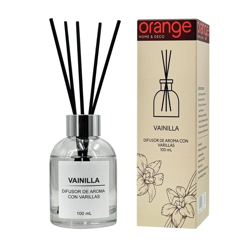 Difusor de Varillas Aroma Vainilla 100ml Orange