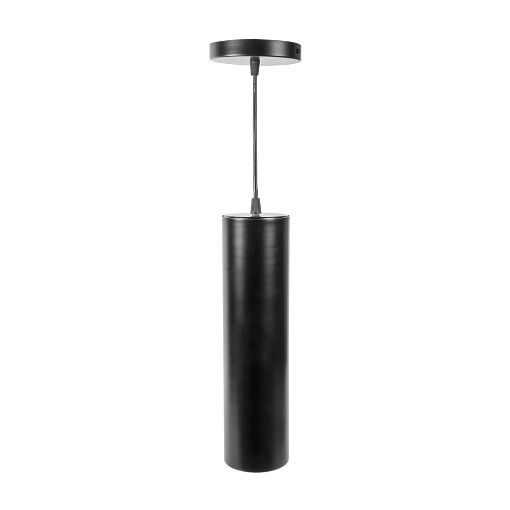 Lámpara Colgante Tubo Dicroico Aluminio Negro Ciametsa