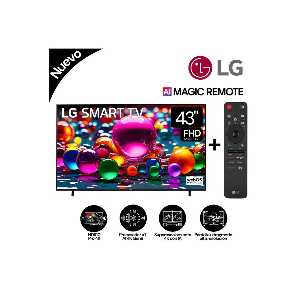Televisor Led Full Hd Smart Ai 43 LG 43LR6000PSA 2024 y Control magic MR25GA