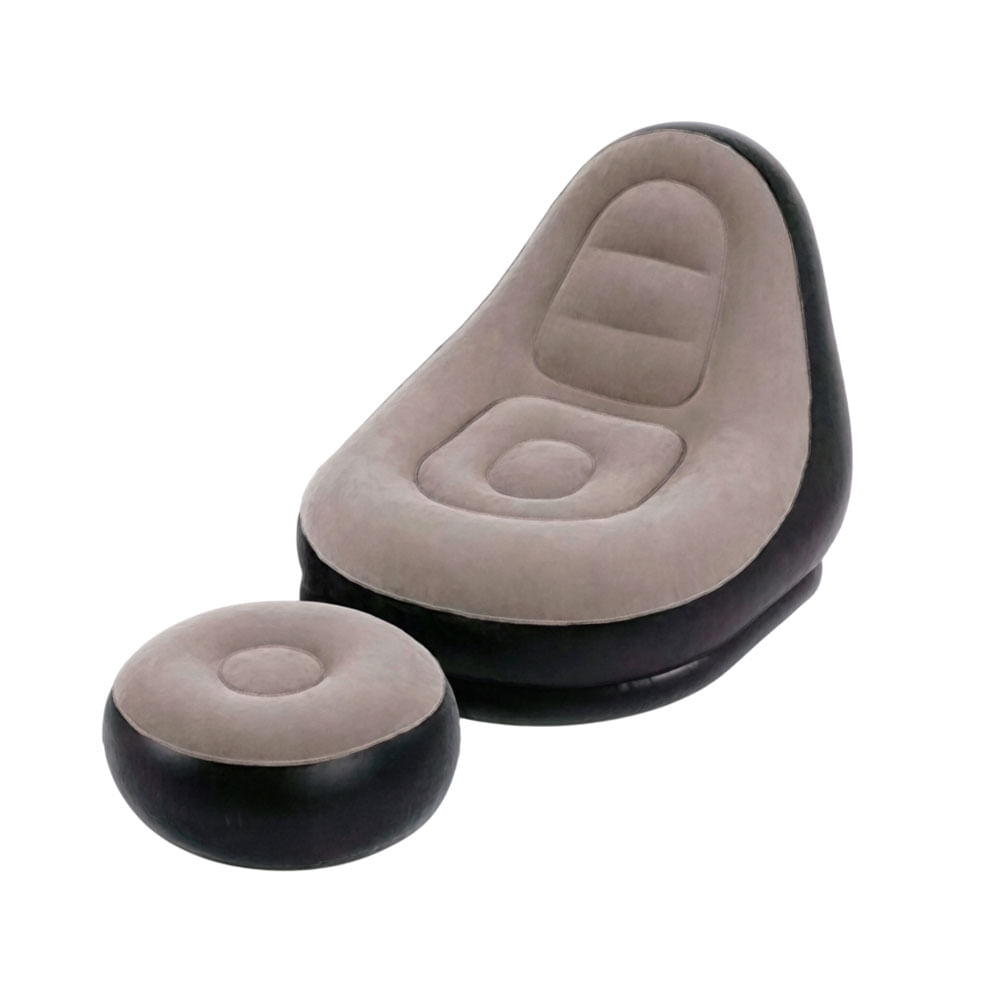 Sofá Inflable Café LS-633 con Reposapiés Ergonómico