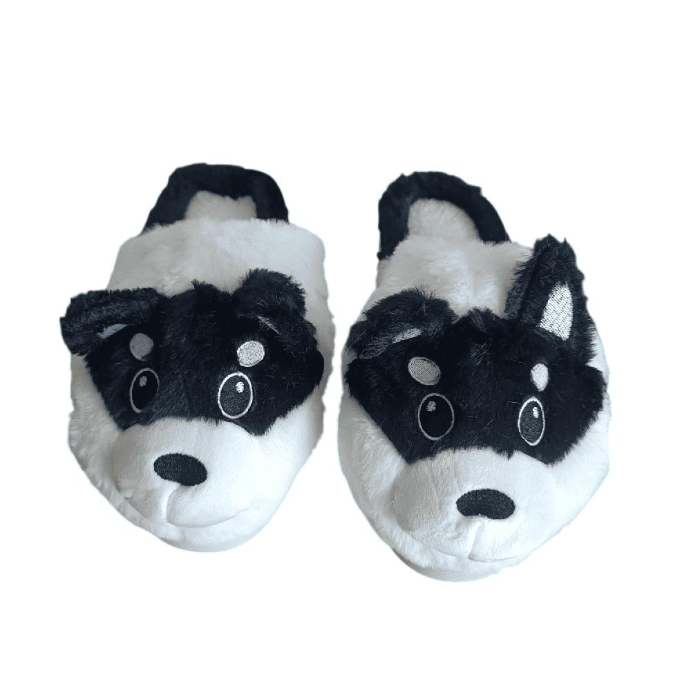 Peluche Pantuflas de Felpa Con Diseño de Perro Husky Talla 36-37