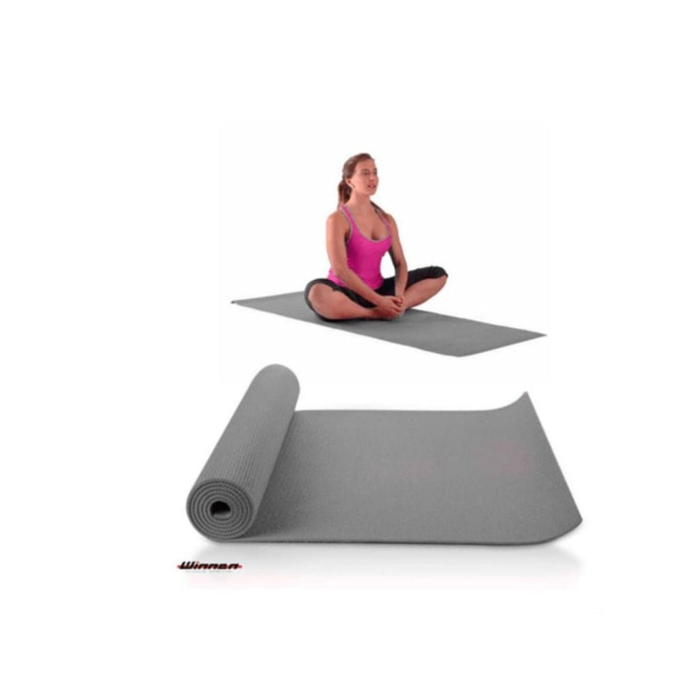 MAT DE YOGA FITNESS COLCHONETA Gris