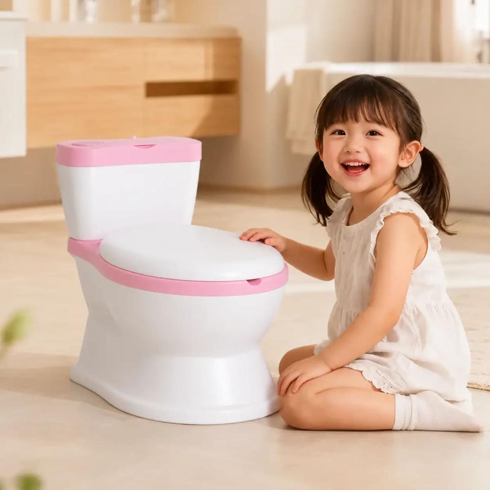 Baño de Entrenamiento Tipo Inodoro Infantil Rosado  100RS10