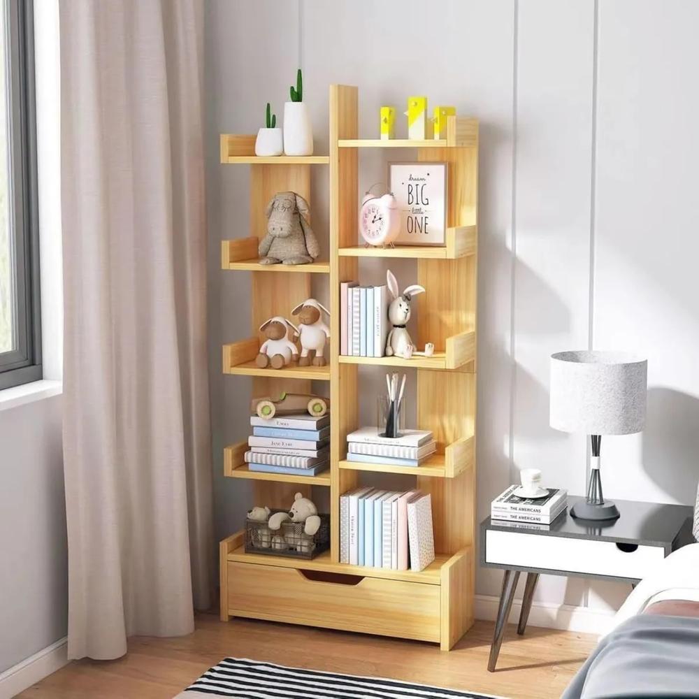 Estante Librero Hwajin 10 repisas Marrón | Masiva Home