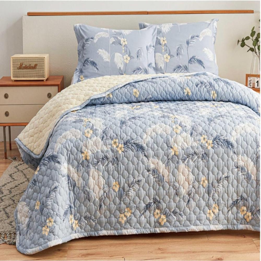 Set de Cubrecama QUEEN con carnero de 5 Piezas + Set Sabanas + Fundas 100% Calidad - 2N