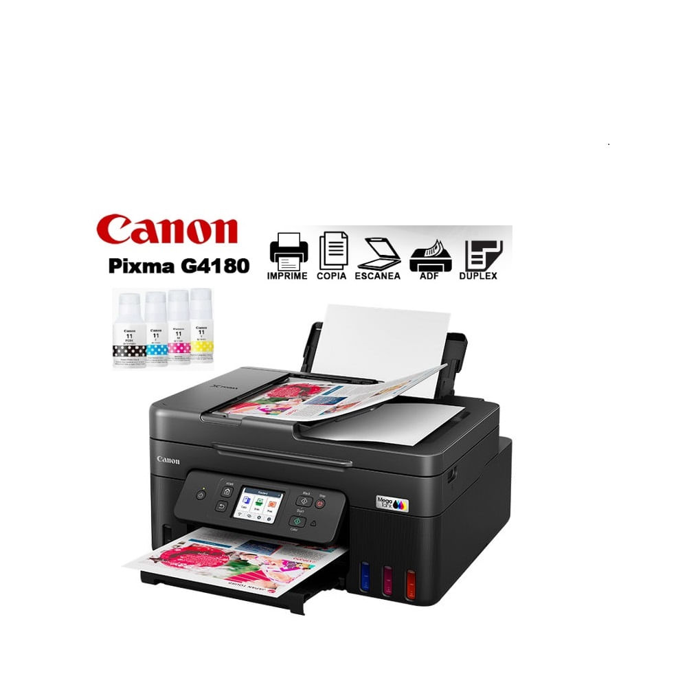 mpresora Multifuncional Canon G4180 Wi-Fi ADF DUPLEX