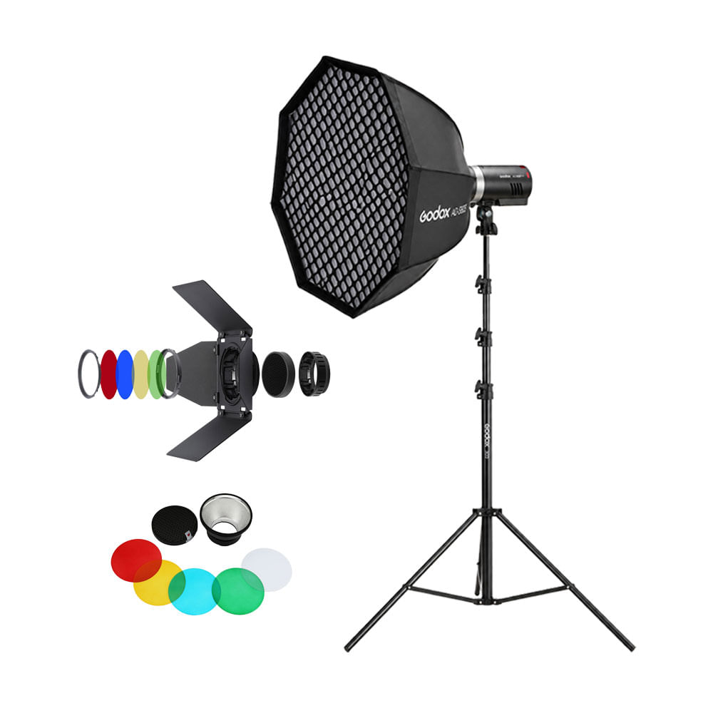 Flash Godox AD300Pro II - Parante - Softbox AD-S60S - Reflector AD-R14 - Barndoor BD-10