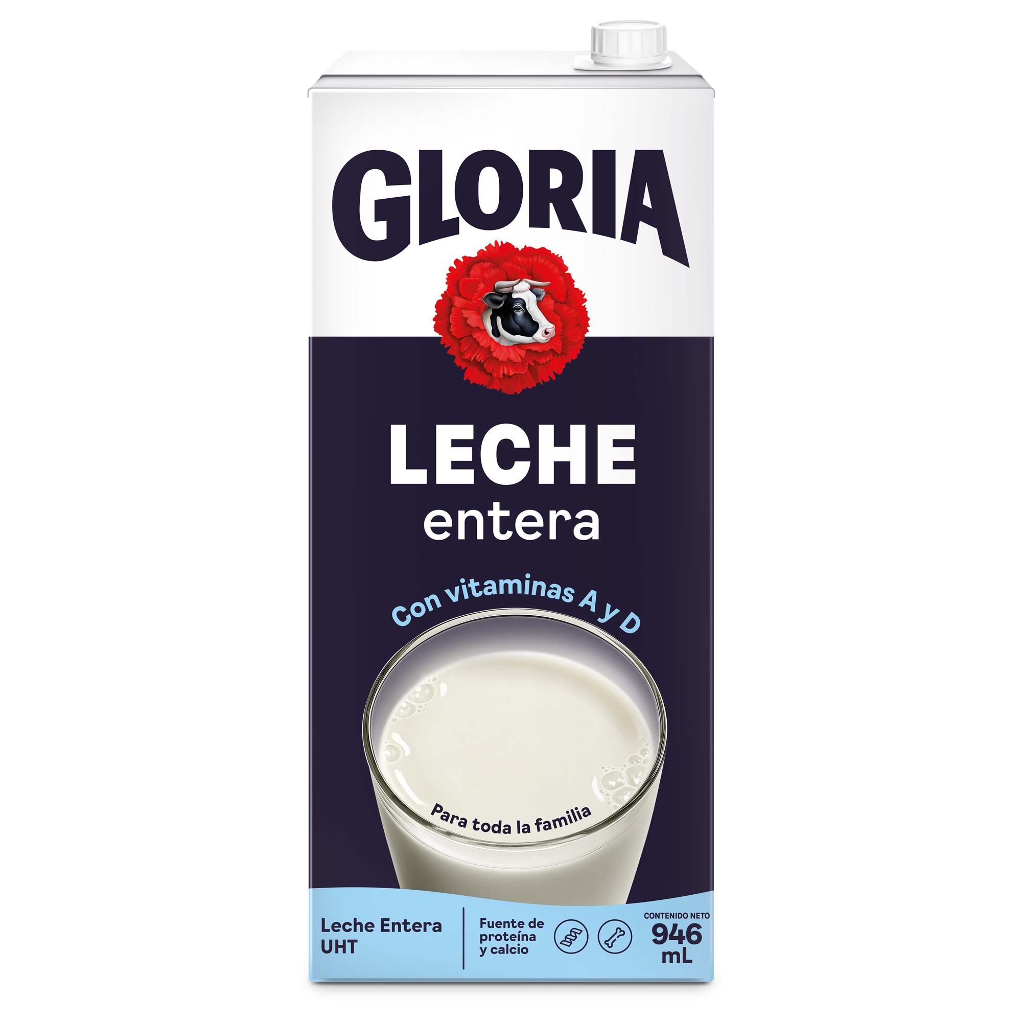 Leche UHT GLORIA Entera Caja 946ml