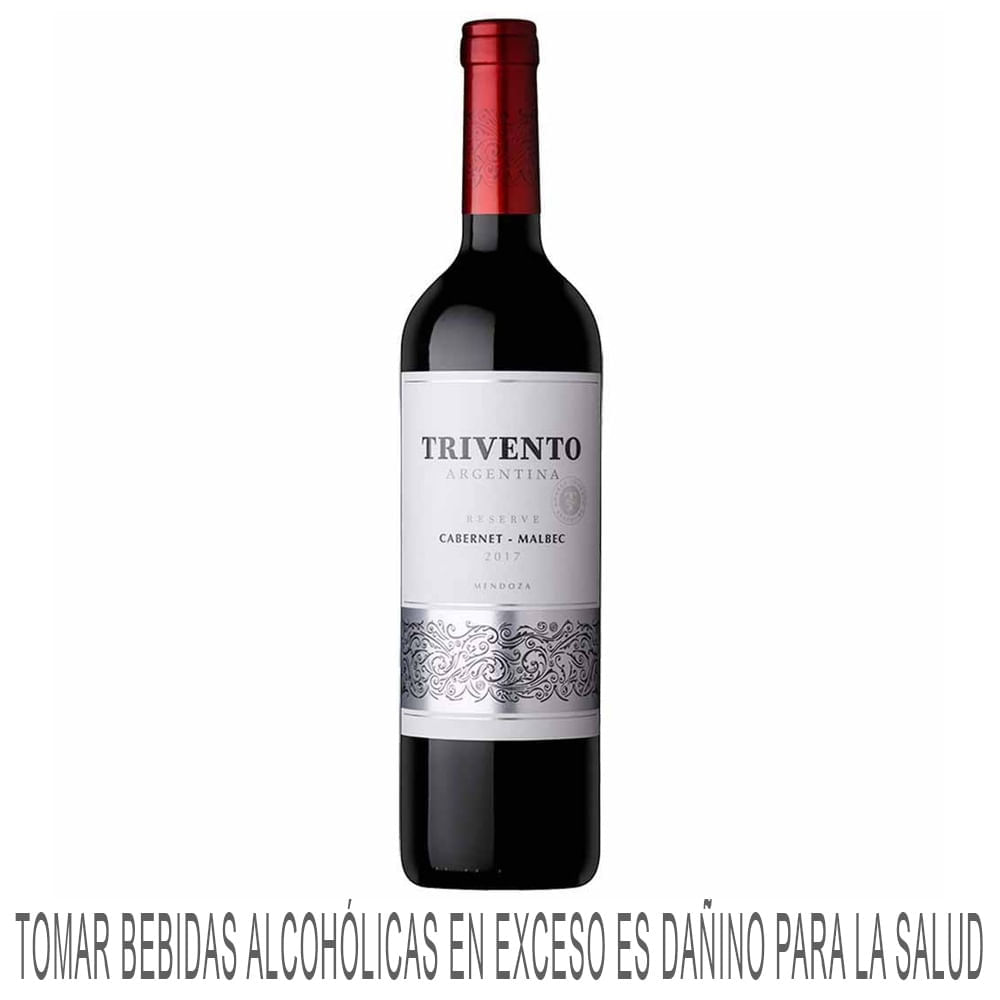Vino Tinto TRIVENTO Reserva Cabernet Malbec Botella 750ml
