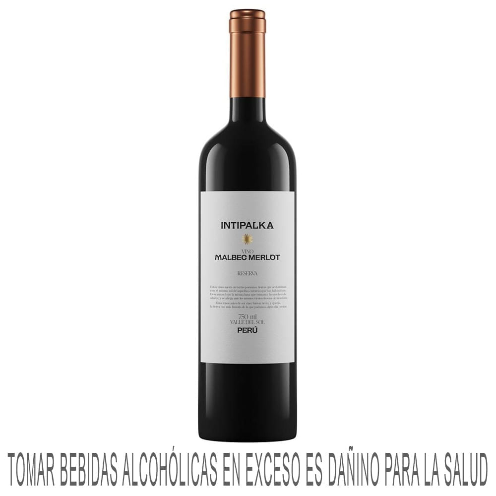 Vino Tinto INTIPALKA Malbec Merlot Reserva Botella 750ml