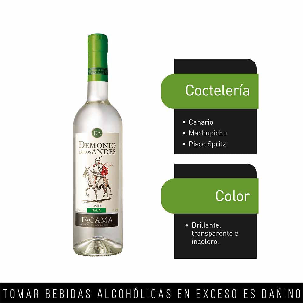 Pisco DEMONIO DE LOS ANDES Tacama Italia botella 700 ml