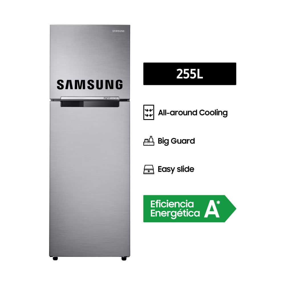 Refrigeradora SAMSUNG All Around Cooling 255Lt Plata RT25FARADS8
