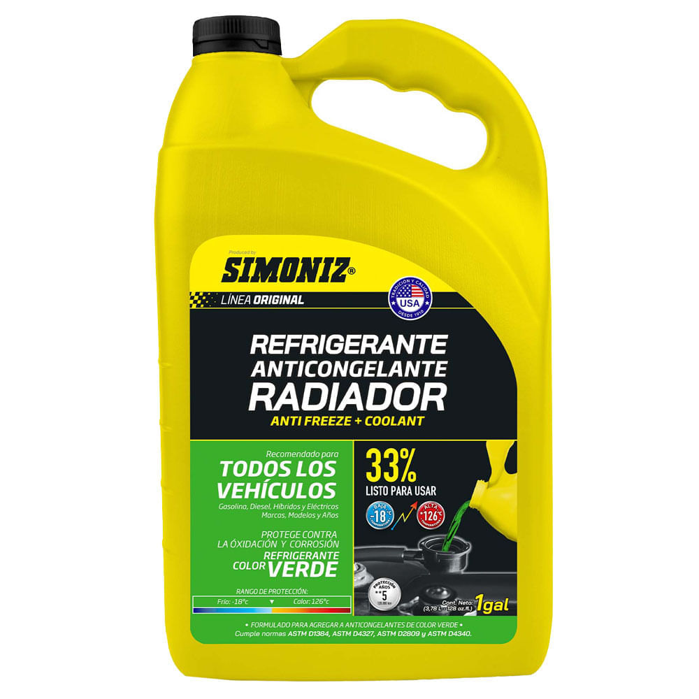 Refrigerante para autos SIMONIZ Verde 1 Galón