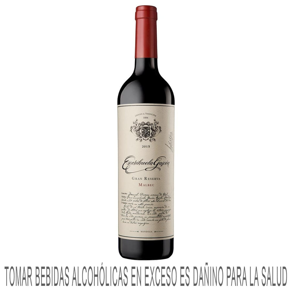 Vino Tinto ESCORIHUELA GASCÓN Gran Reserva Malbec Botella 750ml