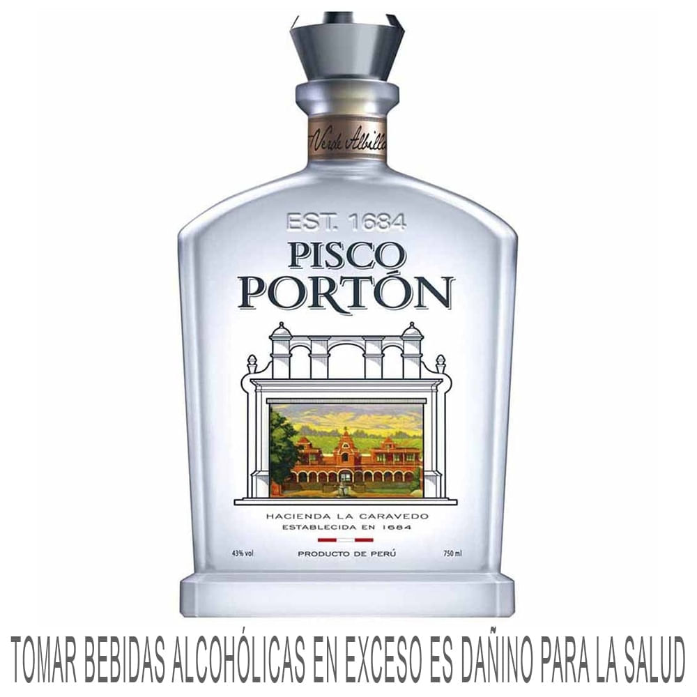 Pisco PORTÓN Mosto Verde Albilla Botella 750ml