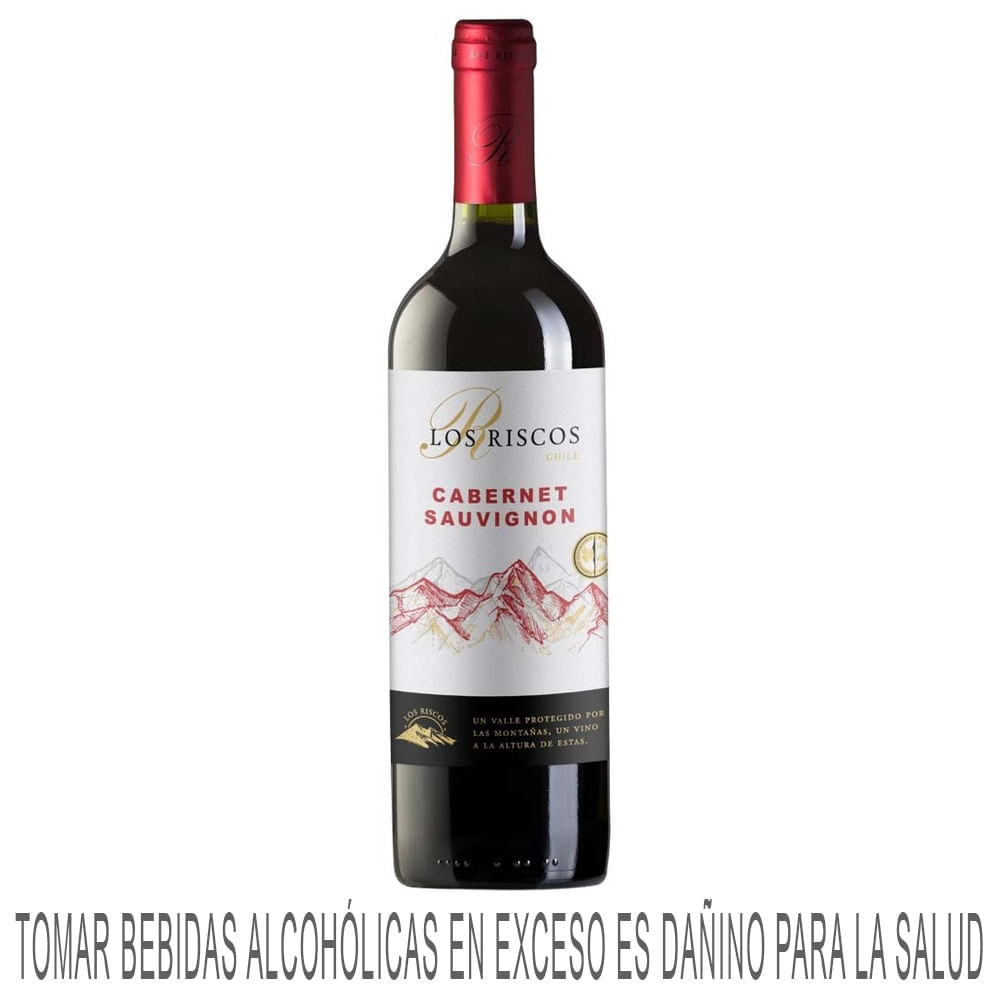 Vino Tinto LOS RISCOS Cabernet Sauvignon Botella 750ml