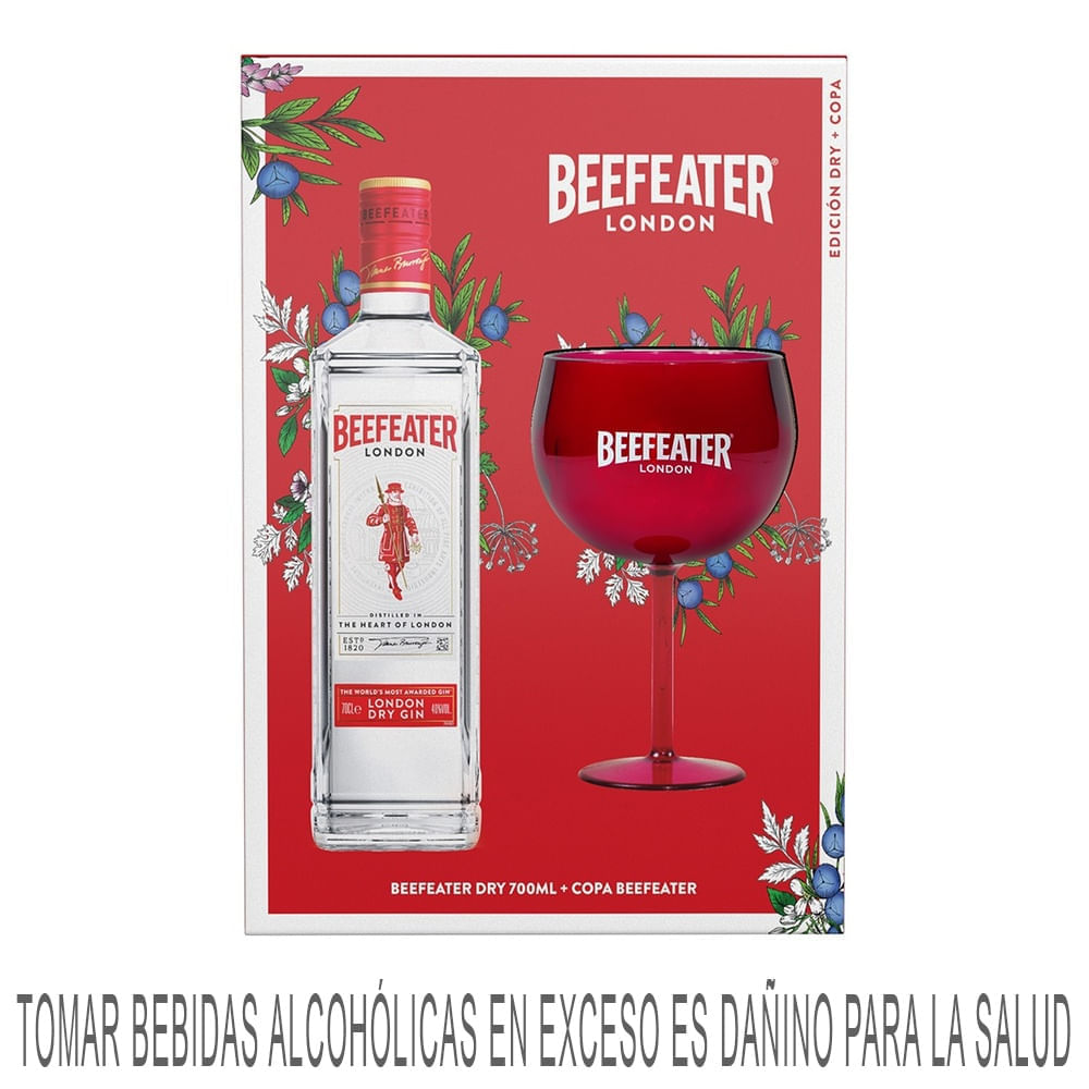 Pack Gin Puro BEEFEATER Dry Botella 700ml + Copa