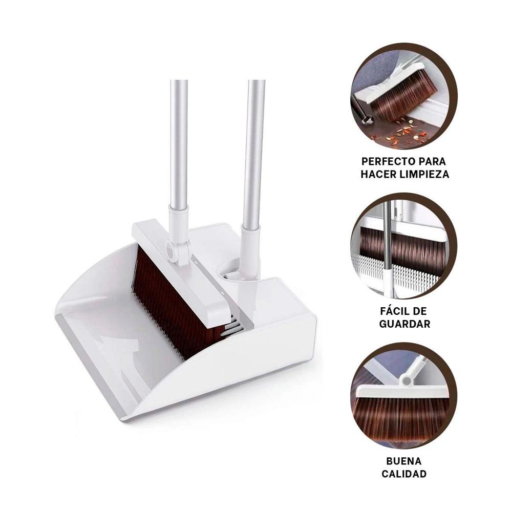 Dispositivo Magico con Recogedor para Limpieza Comoda de Hogar Blanco Durable Y Ligas Regalo