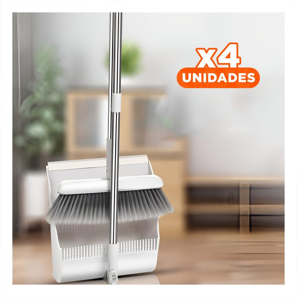 Pack4 Util Magico con Recogedor para Limpieza Domestica de Hogar Blanco Seguro Y Papel Regalo