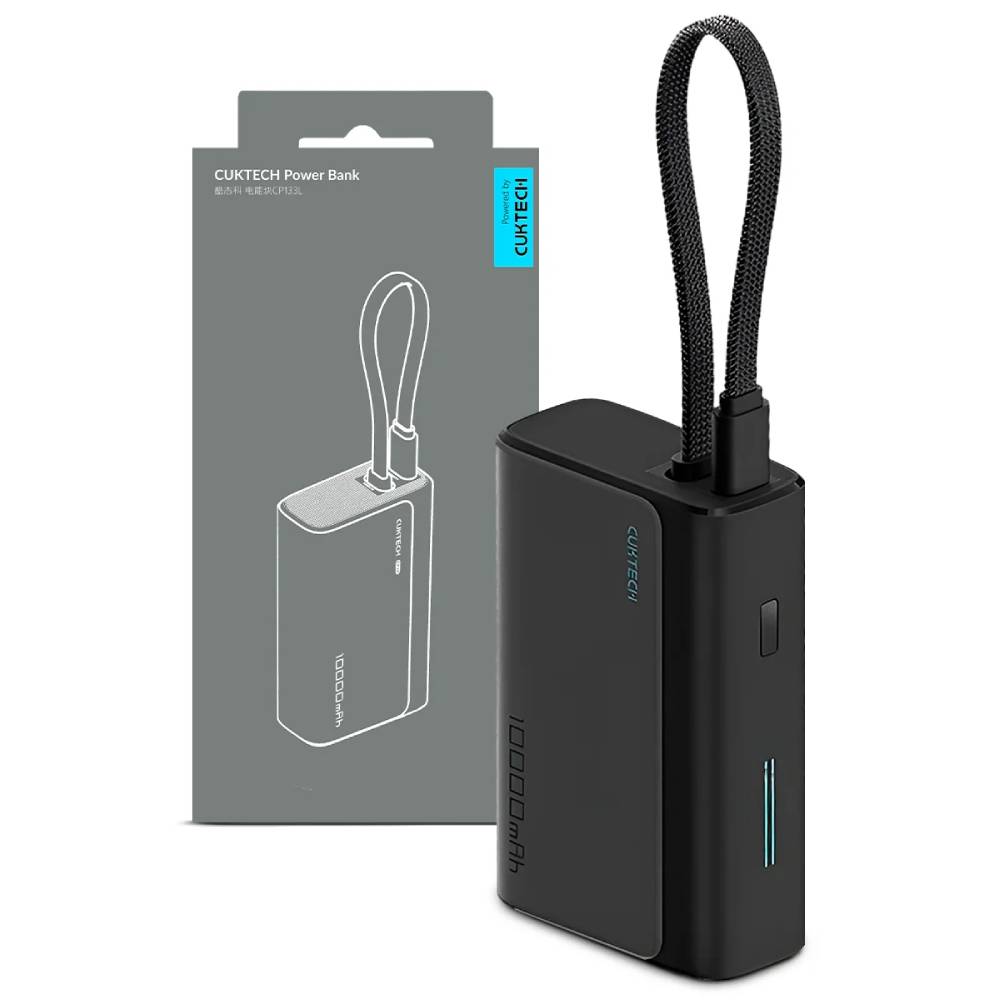 CUKTECH LPB100 Power Bank 10000mAh 33W de Carga Rapida ultra Ligero Negro
