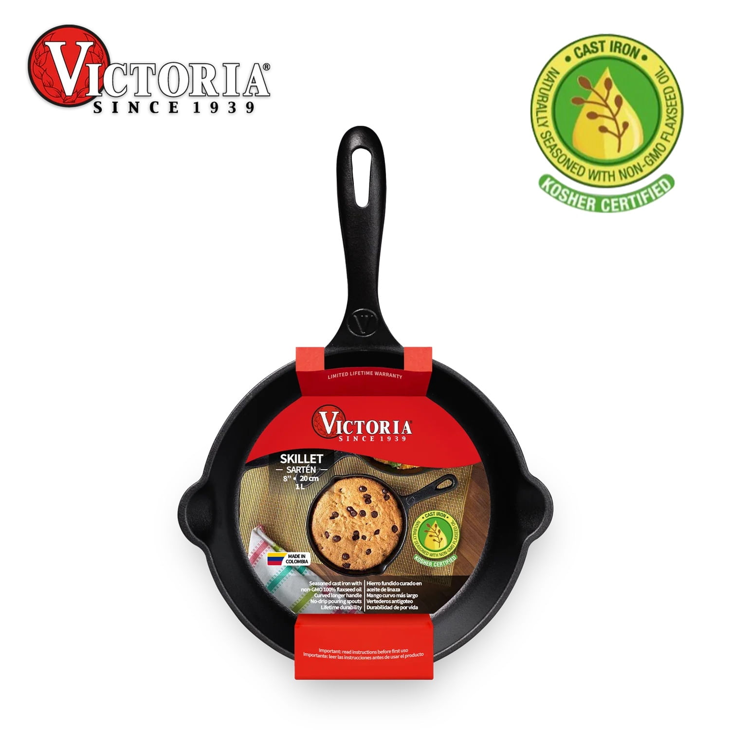 Sartén Hierro Fundido 20 cm Victoria