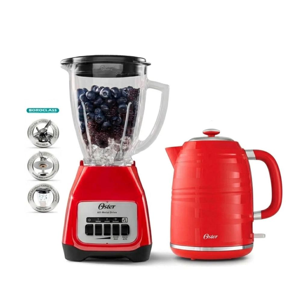 Combo Licuadora 2 Velocidades BLSTKAG-RPB y Hervidor 1.7lt BVSTKT4177R
