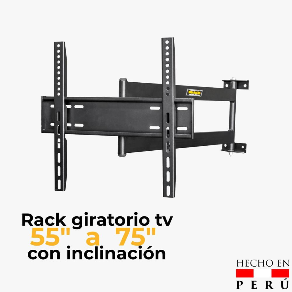 Rack giratorio para TV 55 a 75 pulgadas Con inclinación