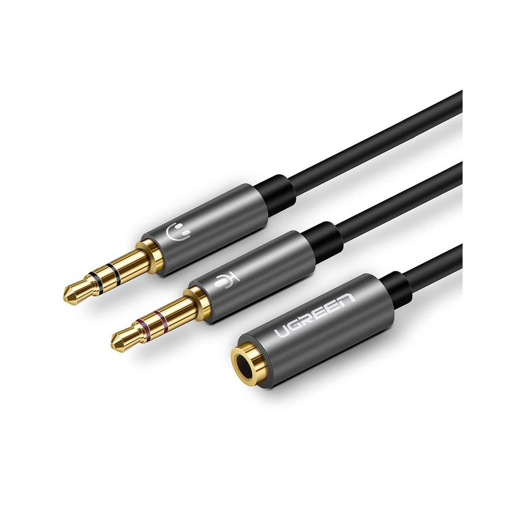 CABLE UGREEN AUDIO AV140 3.5MM TRRS A DOBLE 3.5MM 20899