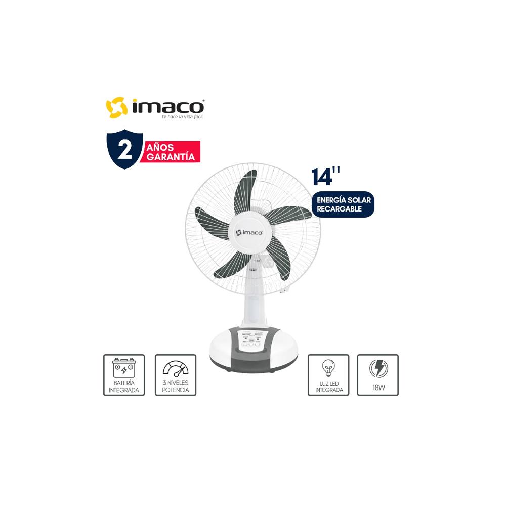Ventilador 14 Solar Recargable de mesa FAN1418SOL Imaco