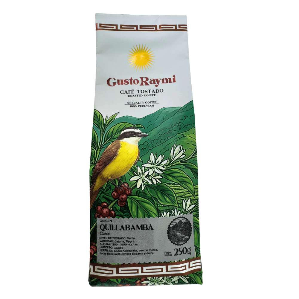 Café molido orgánico origen Quillabamba Gusto Raymi 250g