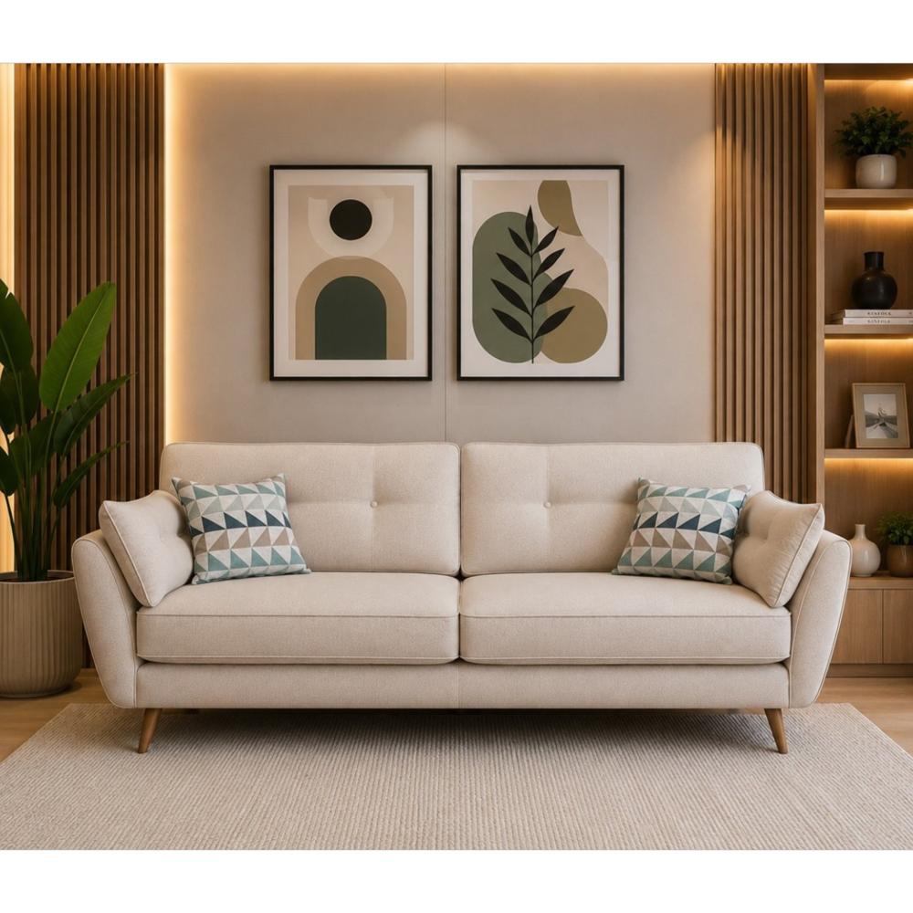 Sofa Triple Kira Beige Vintage