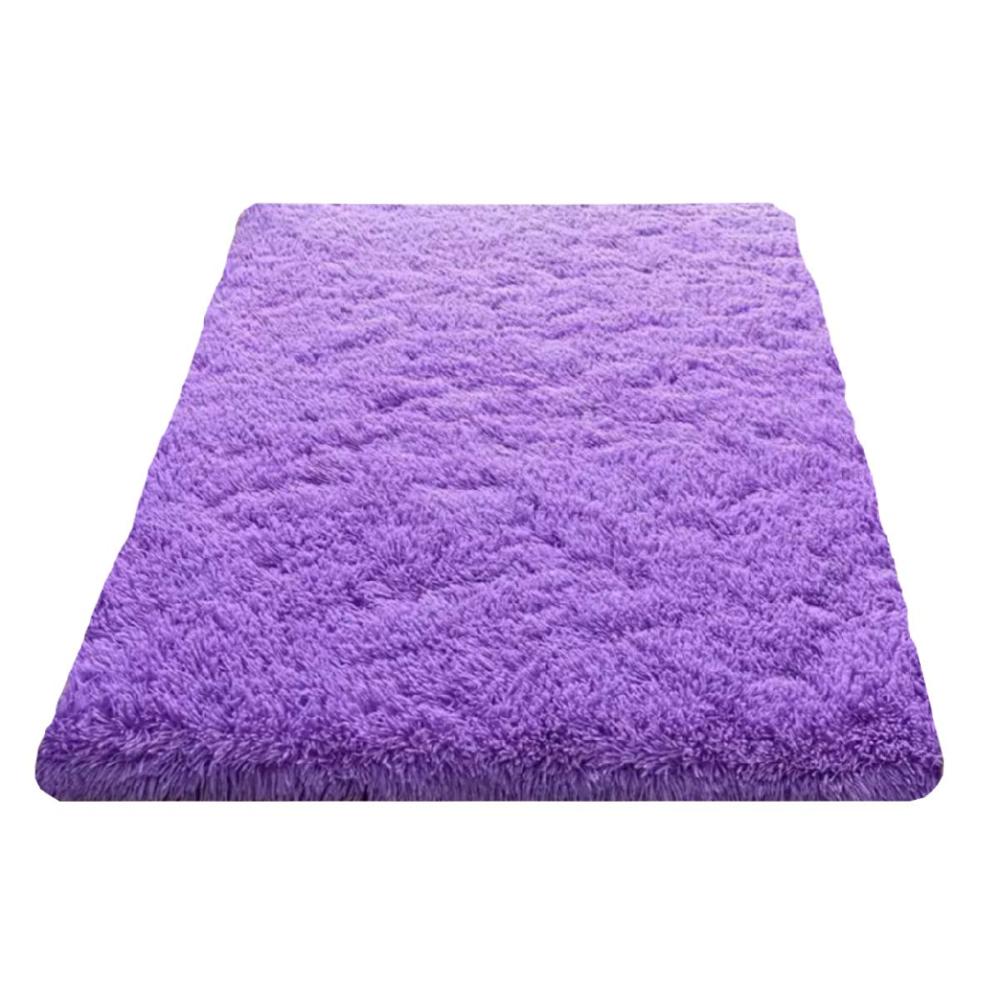Alfombra De Felpa Piso Decorativo 200cm x 140cm Morada