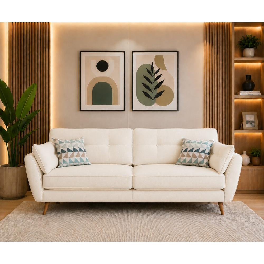 Sofa Triple Kira Ivory Vintage