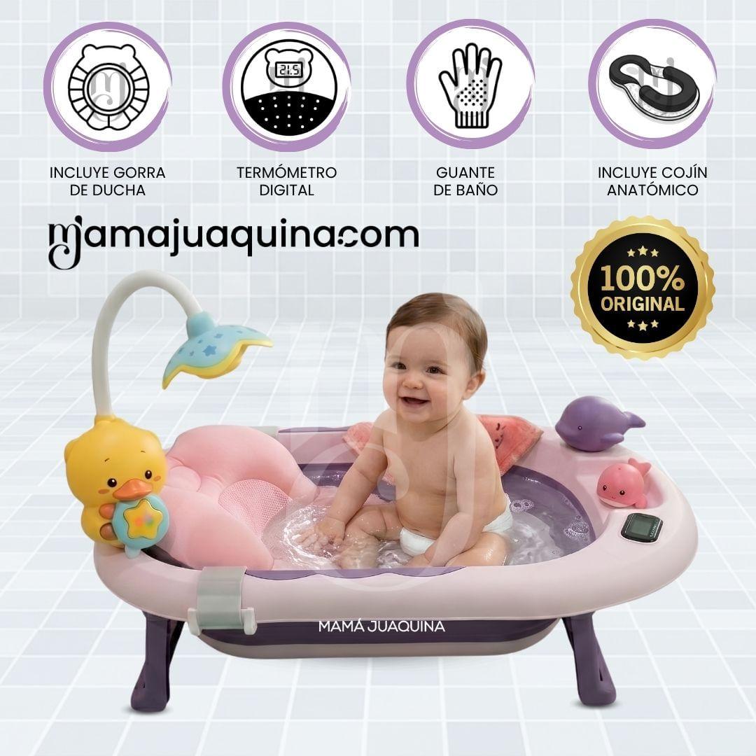 Bañera Plegable con Regadera JADDE ROSSI Edición Limitada Purple